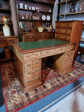 Load image into Gallery viewer, Victorian Twin Pedestal Kneehole Desk