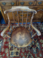 Load image into Gallery viewer, Victorian Oak and Beech Elbow Chair