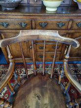 Load image into Gallery viewer, Victorian Oak and Beech Elbow Chair