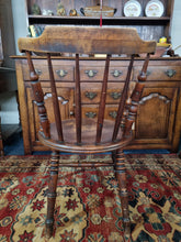 Load image into Gallery viewer, Victorian Oak and Beech Elbow Chair