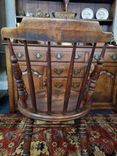 Load image into Gallery viewer, Victorian Oak and Beech Elbow Chair