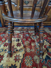 Load image into Gallery viewer, Victorian Oak and Beech Elbow Chair