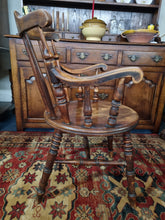 Load image into Gallery viewer, Victorian Oak and Beech Elbow Chair