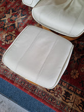 Load image into Gallery viewer, Leather Recliner Chair & Foot Stool