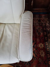 Load image into Gallery viewer, Leather Recliner Chair & Foot Stool