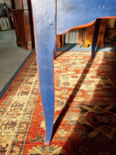 Load image into Gallery viewer, Pine & Blue Painted Kitchen Dining Table