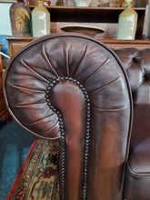 Load image into Gallery viewer, Thomas Lloyd Leather Three Seater Chesterfield Sofa Antique Brown