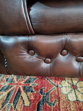 Load image into Gallery viewer, Thomas Lloyd Leather Three Seater Chesterfield Sofa Antique Brown