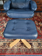 Load image into Gallery viewer, Leather Recliner Chair & Foot Stool