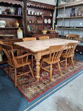 Load image into Gallery viewer, Victorian Pine Four Plank Kitchen Table