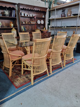 Load image into Gallery viewer, Bamboo Dining Table & Eight Dining Chairs By Angraves of Leicester