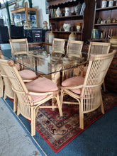 Load image into Gallery viewer, Bamboo Dining Table & Eight Dining Chairs By Angraves of Leicester