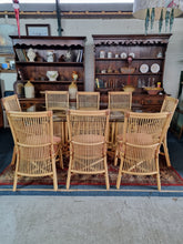 Load image into Gallery viewer, Bamboo Dining Table & Eight Dining Chairs By Angraves of Leicester