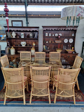 Load image into Gallery viewer, Bamboo Dining Table & Eight Dining Chairs By Angraves of Leicester