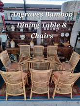 Load image into Gallery viewer, Bamboo Dining Table & Eight Dining Chairs By Angraves of Leicester