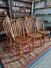 Load image into Gallery viewer, Set Of Six Hardwood Windsor Chairs