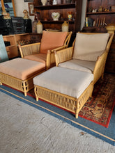 Load image into Gallery viewer, Bamboo Pair Of Armchairs By Angraves of Leicester