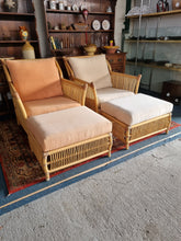 Load image into Gallery viewer, Bamboo Pair Of Armchairs By Angraves of Leicester