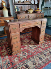 Load image into Gallery viewer, Early 20th Century Oak Twin Pedestal Desk