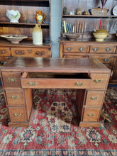 Load image into Gallery viewer, Early 20th Century Oak Twin Pedestal Desk
