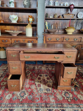 Load image into Gallery viewer, Early 20th Century Oak Twin Pedestal Desk