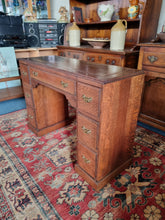 Load image into Gallery viewer, Early 20th Century Oak Twin Pedestal Desk