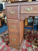 Load image into Gallery viewer, Early 20th Century Oak Twin Pedestal Desk
