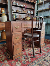 Load image into Gallery viewer, Early 20th Century Oak Twin Pedestal Desk
