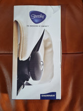 Load image into Gallery viewer, Pair of Stressless Ekornes Reno Armchairs and Footstools in Paloma with a Teak Finish