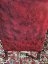 Load image into Gallery viewer, Leather Vintage Wing Back Chesterfield Armchair In Red Oxblood