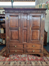 Load image into Gallery viewer, Oak Hall Cupboard House Keeper Cupboard Hanging Coat Cupboard