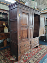 Load image into Gallery viewer, Oak Hall Cupboard House Keeper Cupboard Hanging Coat Cupboard