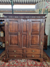 Load image into Gallery viewer, Oak Hall Cupboard House Keeper Cupboard Hanging Coat Cupboard