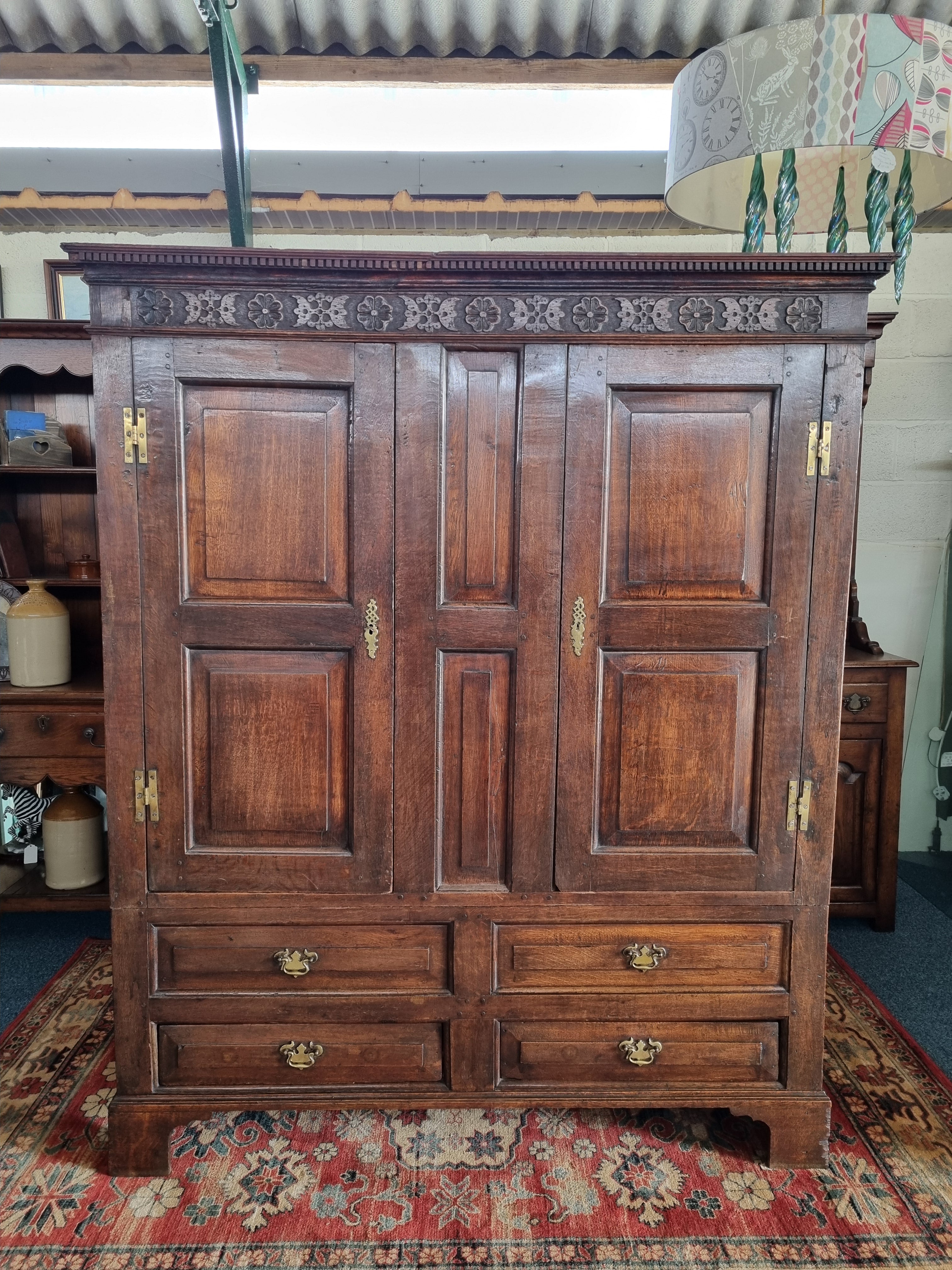 Oak Hall Cupboard House Keeper Cupboard Hanging Coat Cupboard ...