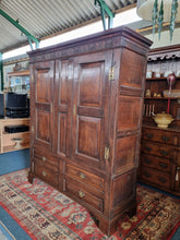 Load image into Gallery viewer, Oak Hall Cupboard House Keeper Cupboard Hanging Coat Cupboard