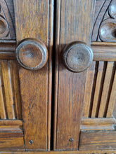 Load image into Gallery viewer, Oak Carved Pot Board Cupboard