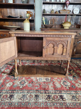 Load image into Gallery viewer, Oak Carved Pot Board Cupboard