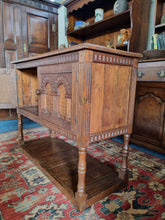 Load image into Gallery viewer, Oak Carved Pot Board Cupboard