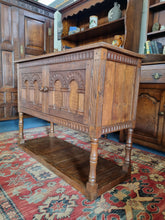 Load image into Gallery viewer, Oak Carved Pot Board Cupboard