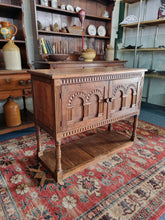 Load image into Gallery viewer, Oak Carved Pot Board Cupboard