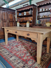 Load image into Gallery viewer, Victorian Dairy Table Prep Table Antique Farmhouse Table 19thC Kitchen Table