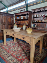 Load image into Gallery viewer, Victorian Dairy Table Prep Table Antique Farmhouse Table 19thC Kitchen Table