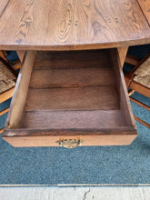 Load image into Gallery viewer, Oak Dining Table And Eight Lancashire Dining Chairs