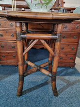 Load image into Gallery viewer, Bamboo Tiled Top Table Early 20th Century Occasional Table