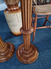 Load image into Gallery viewer, A lovely pair of oak columns / display tables