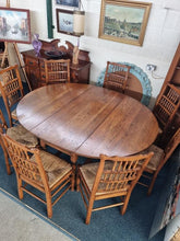 Load image into Gallery viewer, Oak Dining Table And Eight Lancashire Dining Chairs