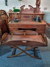 Load image into Gallery viewer, Edwardian Mahogany Butlers Tray/Table On Folding Stand
