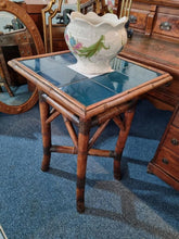 Load image into Gallery viewer, Bamboo Tiled Top Table Early 20th Century Occasional Table