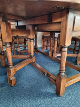 Load image into Gallery viewer, Oak Dining Table And Eight Lancashire Dining Chairs