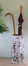 Load image into Gallery viewer, Ceramic Hexagonal Umbrella Stand With Butterfly Design
